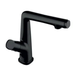 Carysil Table Mounted Pull-Out Kitchen Sink Mixer ALA 1514 with Extractable Hand Shower Spout in matt black