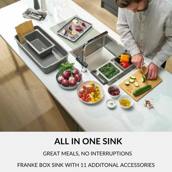 Franke Stainless Steel Sink Box Elite BOX ELITE BXX 210 110 79 ( 33 x 20 inches ) - Satin - Image 3
