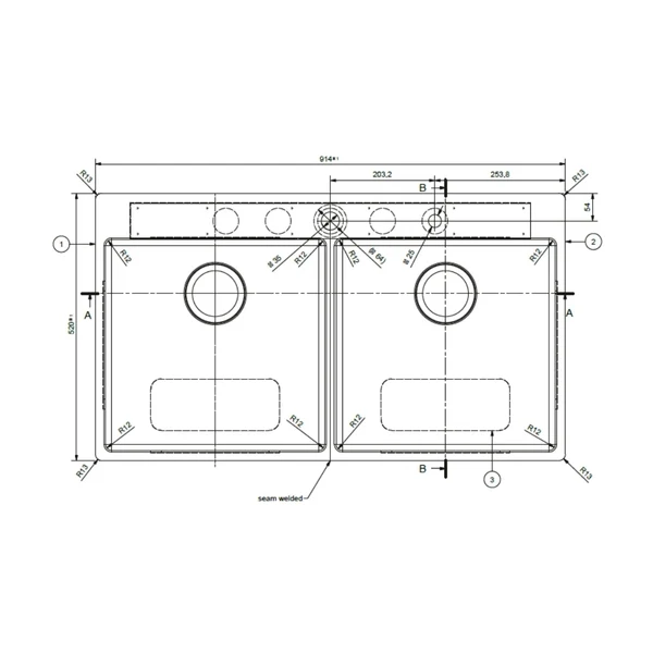 Franke Stainless Steel Sink Box Elite BOX ELITE BXX 220 120 43 ( 36 x 20 inches ) - Satin - Image 6