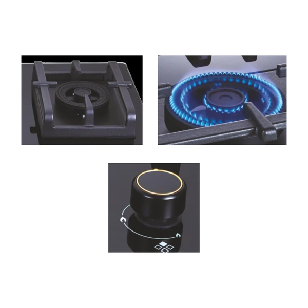 Elica 70 cm 4 Burner Hob DFS PRO AB Series FLEXI DFS PRO AB 4B 70 DX - Image 3