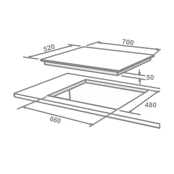 Elica 70 cm 4 Burner Hob DFS PRO AB Series FLEXI DFS PRO AB 4B 70 DX - Image 4