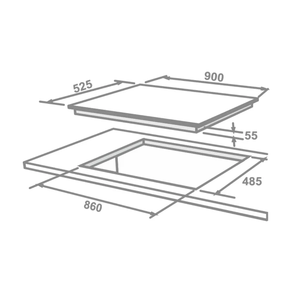 Elica 90 cm 4 Burner Hob DFS PRO AB Series FLEXI DFS PRO AB 4B 91 DX - Image 4