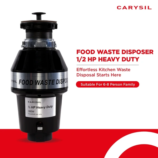 Carysil Food Waste Disposer HEAVY DUTY 1/2 HP - Image 4