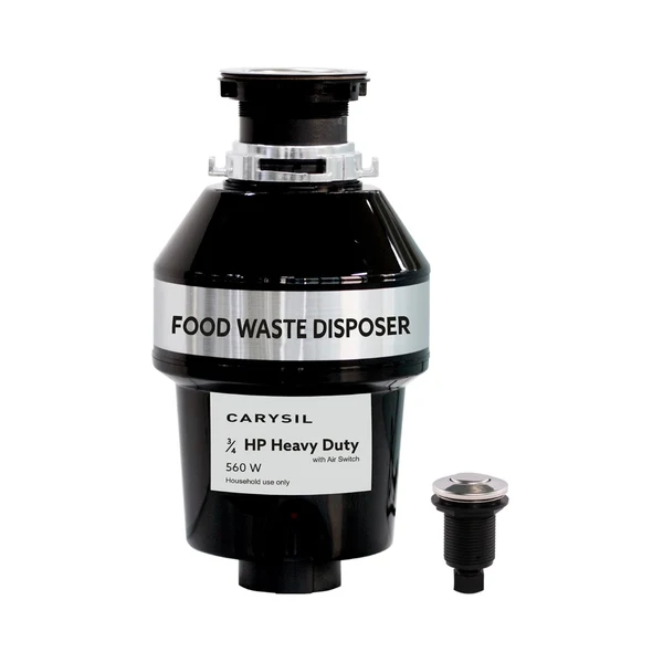 Carysil Food Waste Disposer HEAVY DUTY 3/4 HP WITH AIR SWITCH