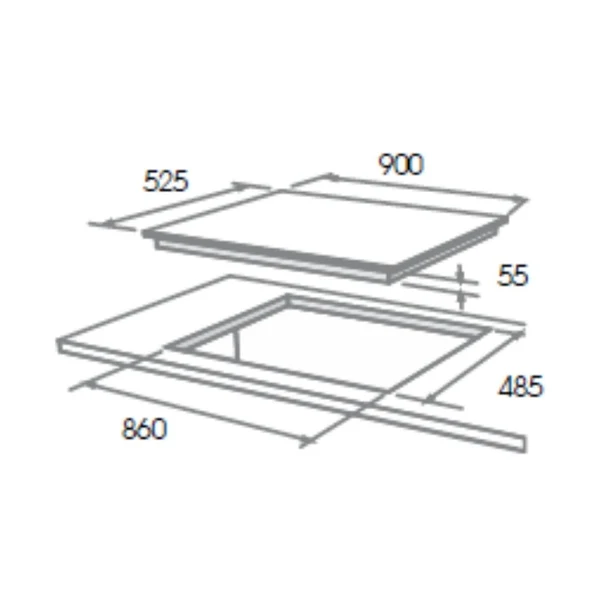 Elica 90 cm 4 Burner Hob Direct Flame Series IND FLEXI FB 491 DX DFS - Image 5