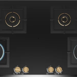 BOSCH HOB PNF9B6G20I Series 4 Gas hob 90 cm Tempered glass, Black