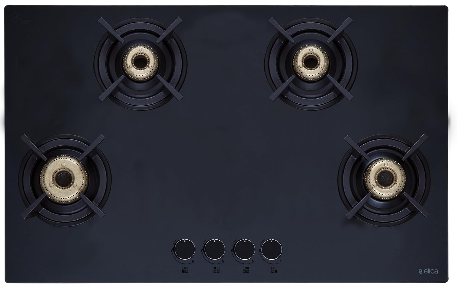 Elica Auto Ignition 90cm 4 Burner Gas Stove | MATT TKN 904 CT VETRO 2J BK (AI)