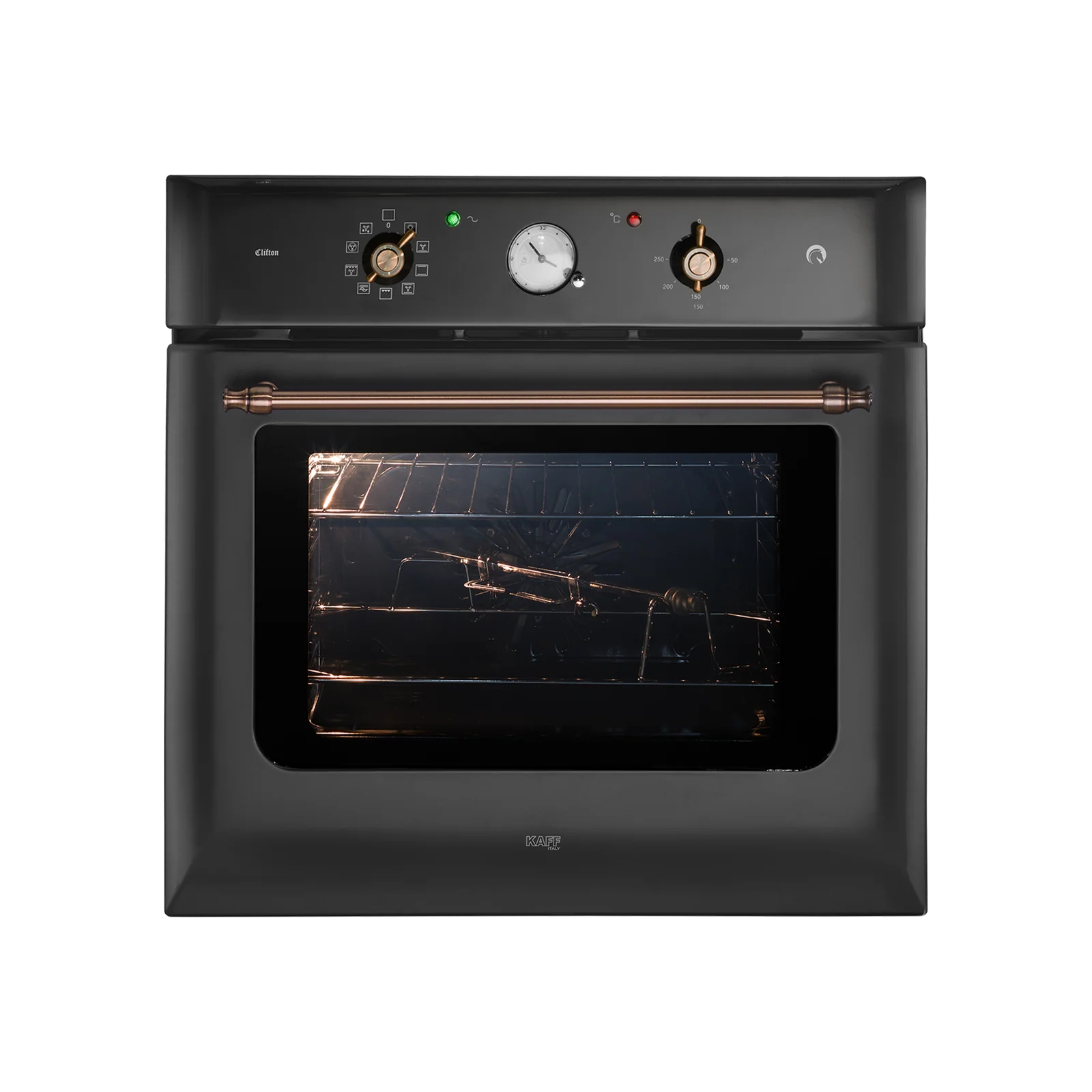 KAFF CLOV 6 BLN - 60 L Built-in Oven with True Convection & Black Retro Finish