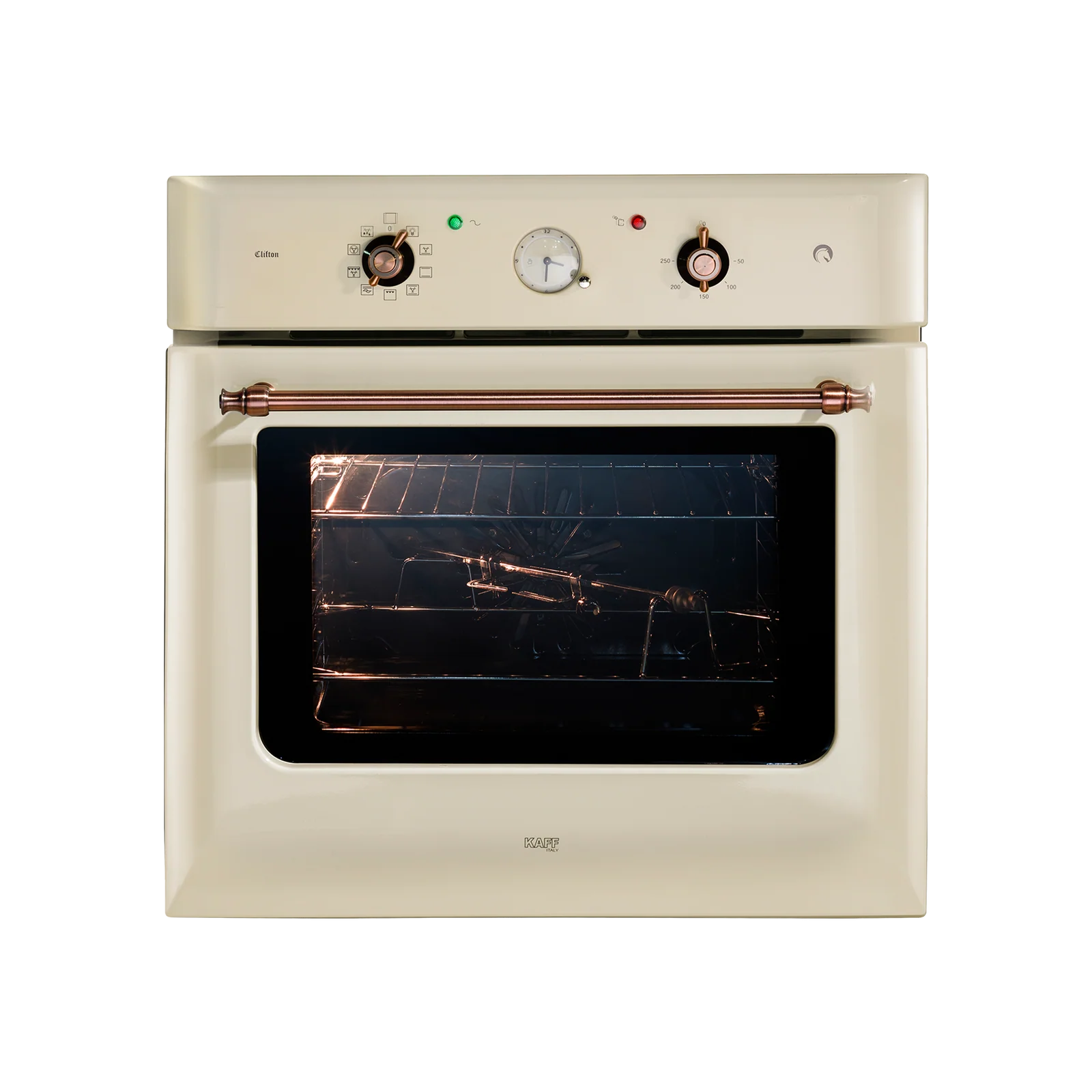 KAFF CLOV 6 CR - 60 L Built in Oven with Cream Retro Finish and True Convection