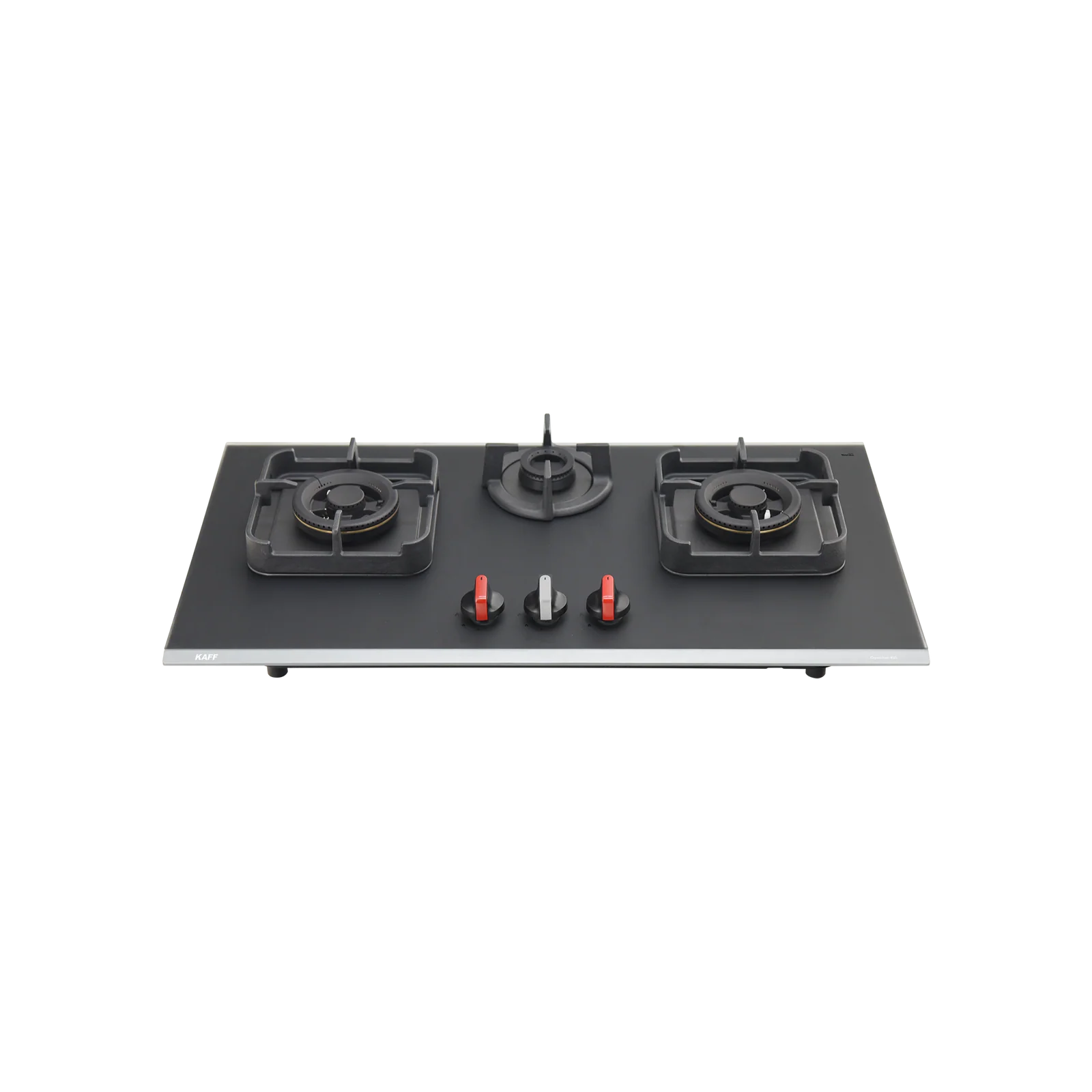 KAFF 3 Burner Built-in Hob with Frosted Crystal Black Glass Finish, 82 cm (CRYSTAL NOIR 823) - Image 2