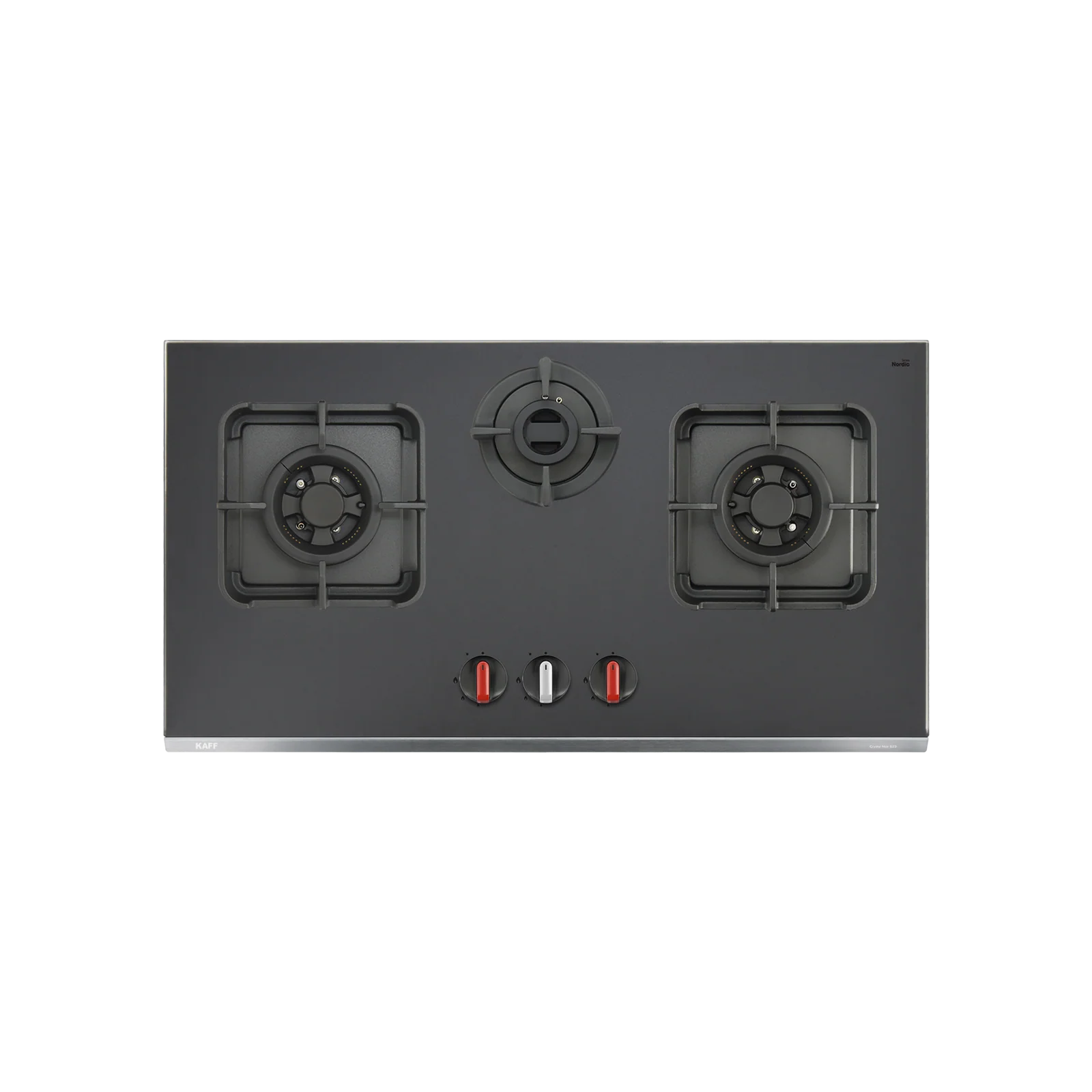 KAFF 3 Burner Built-in Hob with Frosted Crystal Black Glass Finish, 82 cm (CRYSTAL NOIR 823) - Image 3
