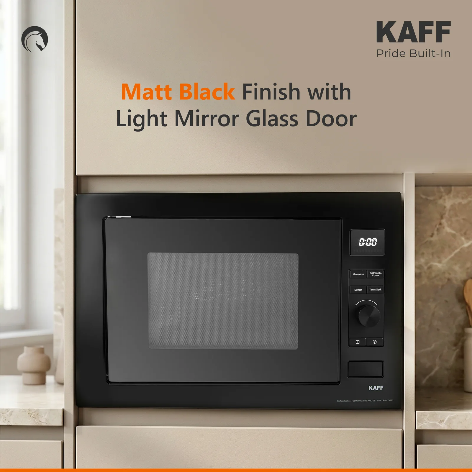 KAFF KB5A- 34L Built-in Microwave with Grill & Convection, Child Lock, Digital Display - Image 3
