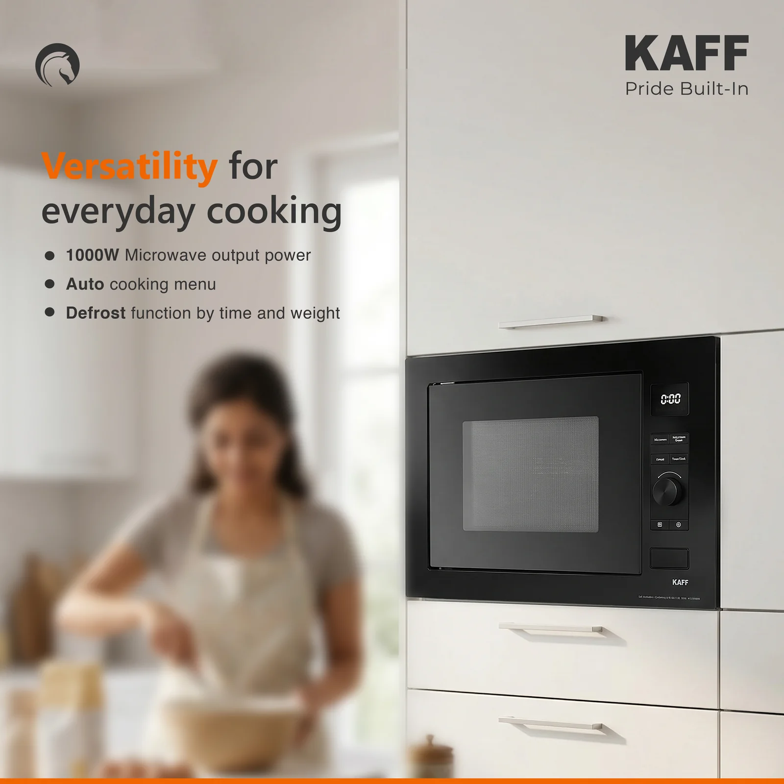 KAFF KB5A- 34L Built-in Microwave with Grill & Convection, Child Lock, Digital Display - Image 5