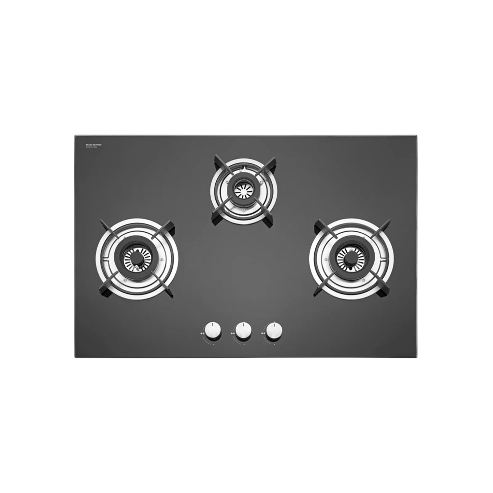 KAFF 3 Burner Built-in Hob with Brass Burners & Auto Electric Ignition, 78 cm (HBR 783 B) - Image 2