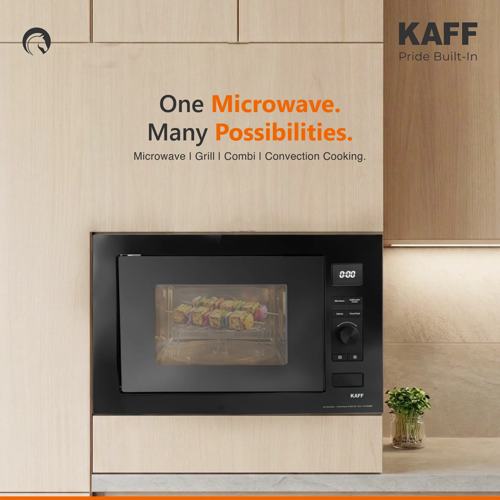 KAFF KB5A- 34L Built-in Microwave with Grill & Convection, Child Lock, Digital Display - Image 6