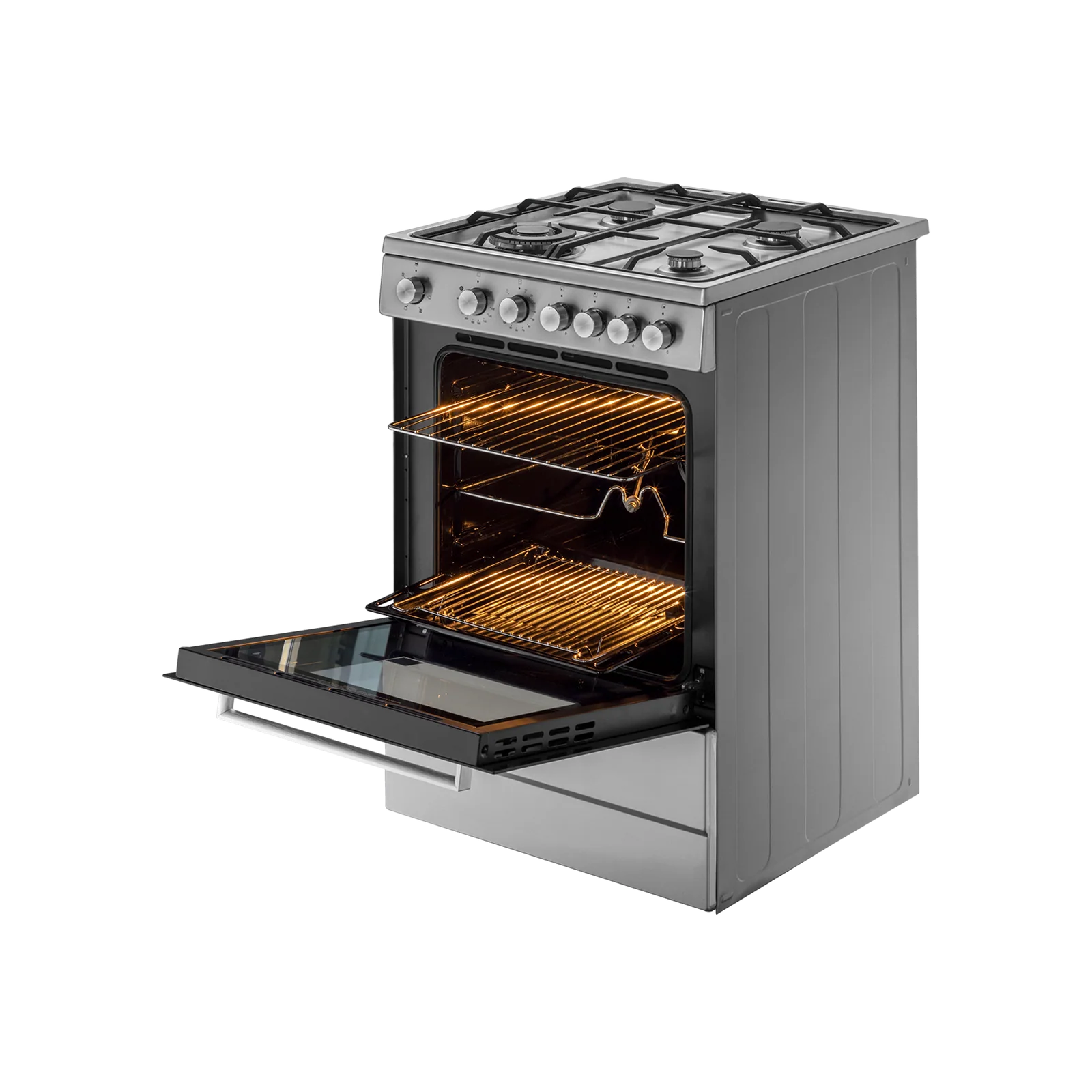 KAFF KAB 60 SS Cooking Range with Electric Oven, 4 Gas Burners with One Big Triple Ring Burner - Image 2
