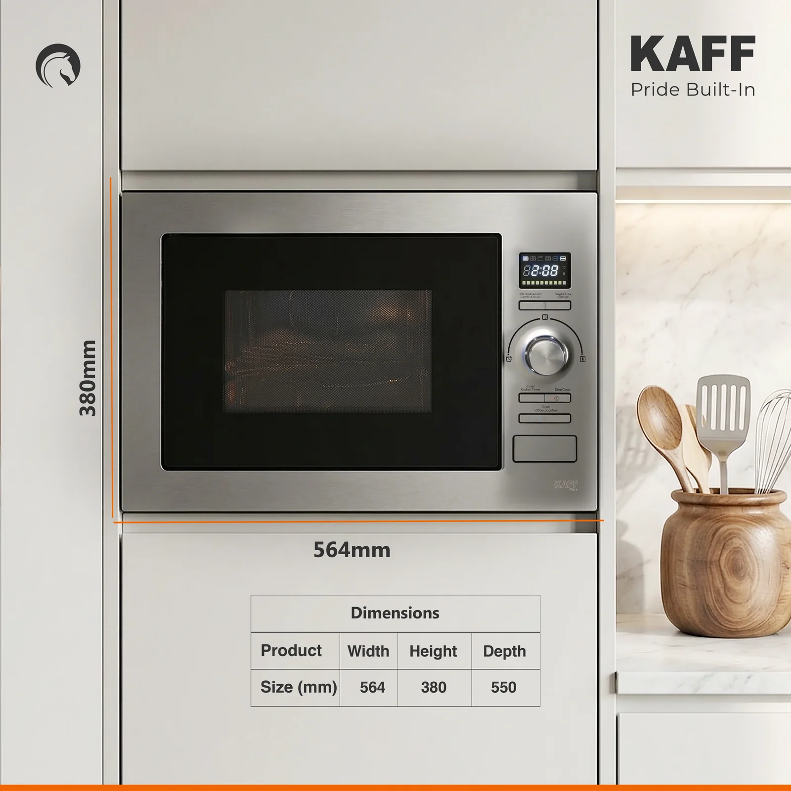 KAFF KB4A - 28L Built-in Microwave with Multi-Programming & Auto Cooking Menu - Image 4