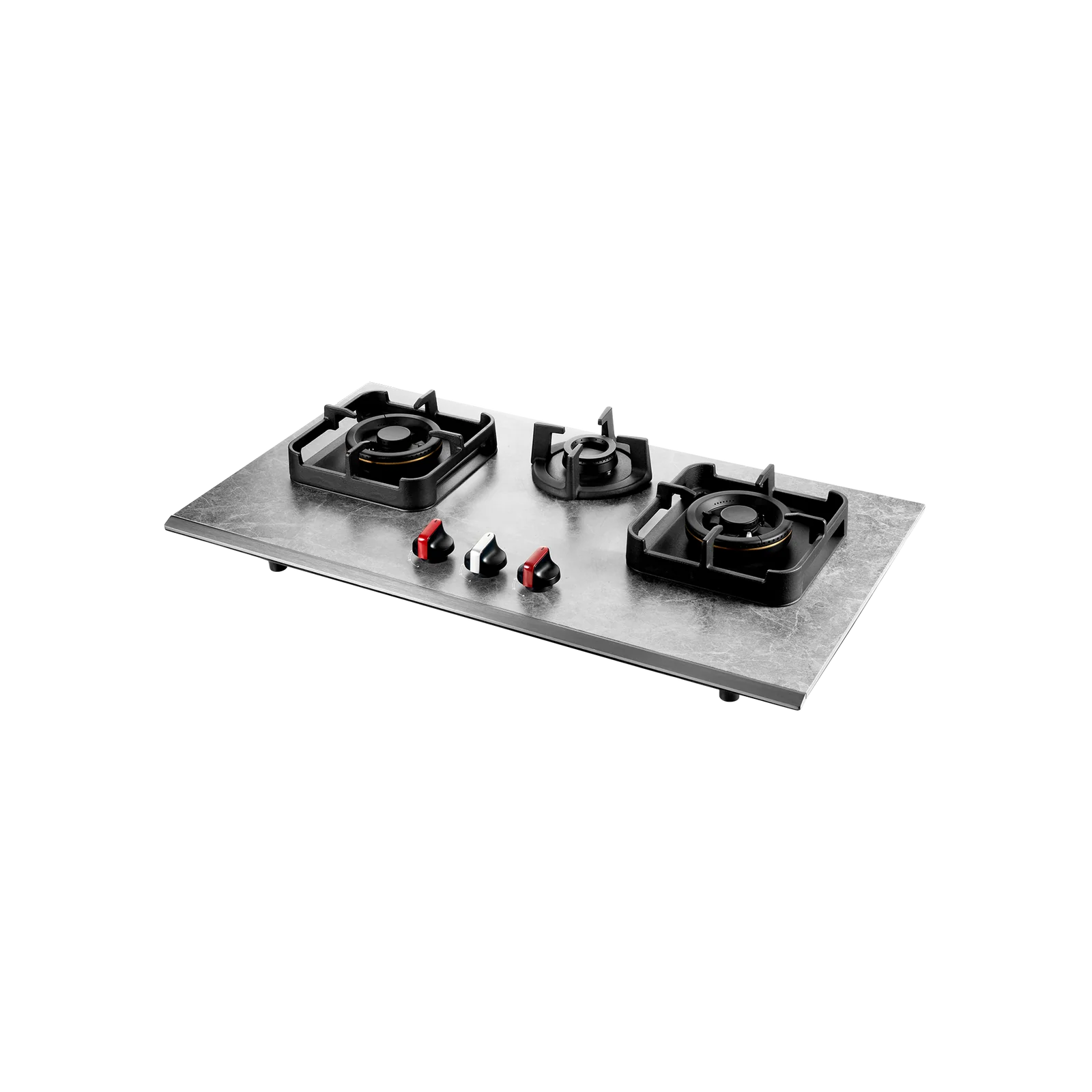KAFF 3 Burner Built-in Hob, Full Brass Burners with FFD Safety, 82 cm (MARMOR 823) - Image 2