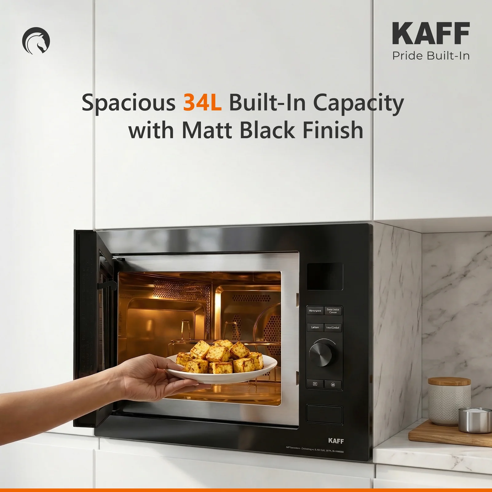 KAFF KB5A- 34L Built-in Microwave with Grill & Convection, Child Lock, Digital Display - Image 8