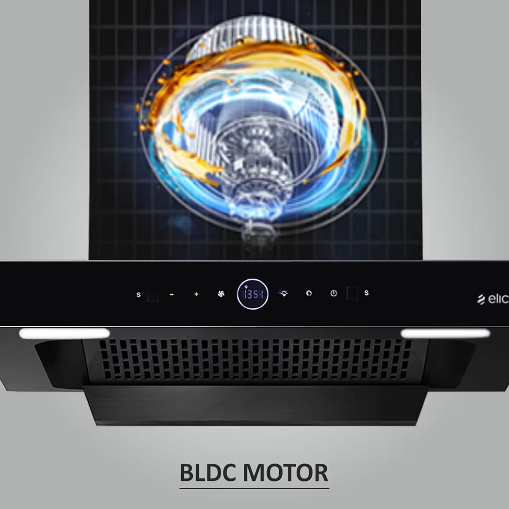 Elica 60cm 1600 m3/hr BLDC Filterless Autoclean Kitchen Chimney with 15 Years Motor & 5 Years Comprehensive Warranty | SPT PRO PLUS FL 600 BLDC HAC LTW MS NERO |Black| RPM Display| Touch+Motion Sensor - Image 7