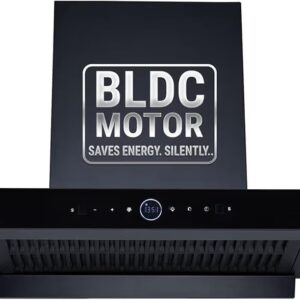 Elica 90cm 1600 m3/hr BLDC Filterless Autoclean Kitchen Chimney with FULL GRILL | 15 Years Motor Warranty | SPT MAX PRO PLUS FL 900 BLDC HAC LTW MS NERO | RPM Display | Black | Touch + Motion Sensor