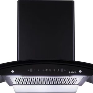 Elica 75cm 1350 m3/hr Filterless Autoclean Kitchen Chimney with 15 Years Motor & 5 Years Comprehensive Warranty | WDFL 750 HAC LTW MS NERO | Touch + Motion Sensor Control | Black