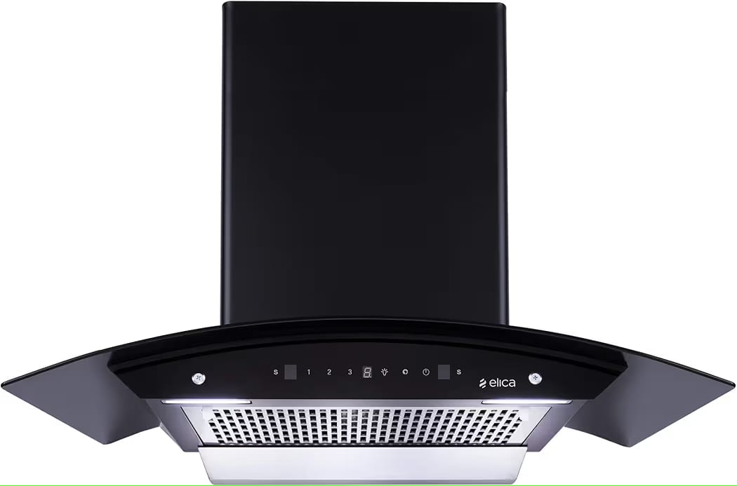 Elica 90 cm 1350 m3/hr Filterless Autoclean Kitchen Chimney with 15 Years Motor & 5 Years Comprehensive Warranty (WDFL 906 HAC LTW MS NERO, Touch + Motion Sensor Control, Black)