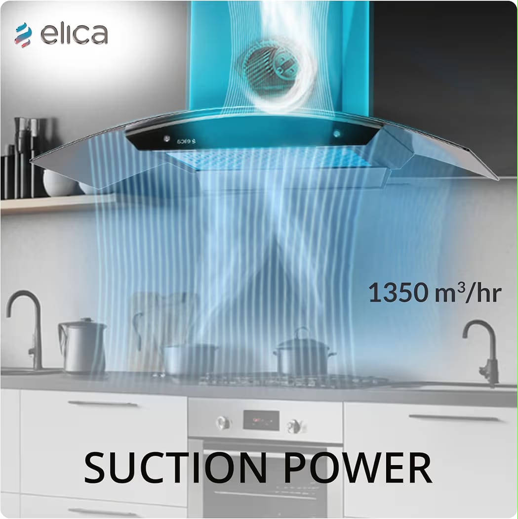 Elica 90 cm 1350 m3/hr Filterless Autoclean Kitchen Chimney with 15 Years Motor & 5 Years Comprehensive Warranty (WDFL 906 HAC LTW MS NERO, Touch + Motion Sensor Control, Black) - Image 7