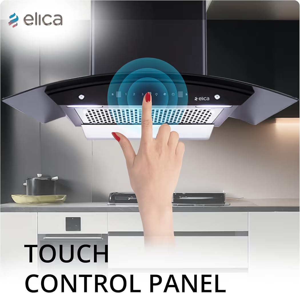 Elica 90 cm 1350 m3/hr Filterless Autoclean Kitchen Chimney with 15 Years Motor & 5 Years Comprehensive Warranty (WDFL 906 HAC LTW MS NERO, Touch + Motion Sensor Control, Black) - Image 8