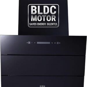 Elica 60cm 1500 m3/hr BLDC Filterless Autoclean Kitchen Chimney with 15 Years Motor & 5 Years Comprehensive Warranty | EFL 3V 601 BLDC HAC LTW MS NERO | Black | Touch + Motion