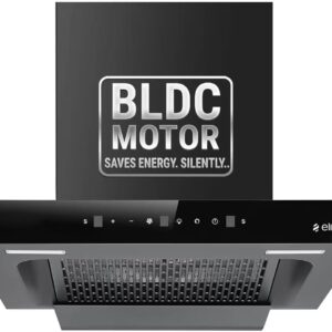 Elica 60cm 1500 m3/hr BLDC Filterless Autoclean Kitchen Chimney T-Shape | 15 Years Motor & 5 Years Comprehensive Warranty | SPT FL 600 BLDC HAC LTW MS NERO | Black | Touch + Motion Sensor Control