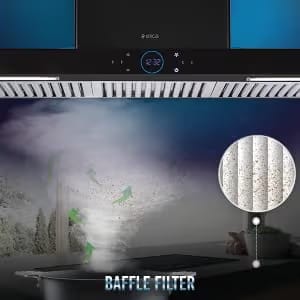 Elica iSMART 5 STAR Performance 90 cm Kitchen Chimney with Inverter Technology and 15 Years Warranty (iSMART SPOT H6 BF LTW 90 NERO) - Image 7