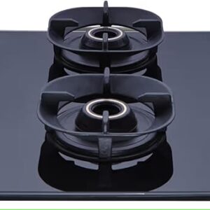 Elica 90cm 4 Burner Auto Ignition Hob | CROWN FLEXI 491 LOTUS IND HD BRASS | SABAF Triple Ring Brass Burners | 8mm Toughened Glass | Windshield Grid | 10-Year Burner Warranty