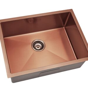 Sincore Stainless Steel Sink Hand Crafted Series SHARP BIG ( 21 x 18 inches ) - Matt PVD Coating Rose Gold