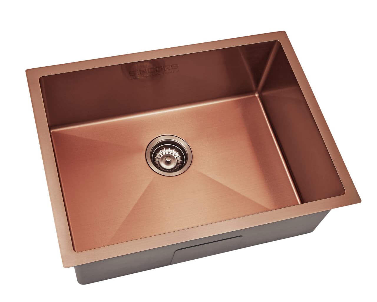 Sincore Stainless Steel Sink Hand Crafted Series SHARP BIG ( 21 x 18 inches ) - Matt PVD Coating Rose Gold