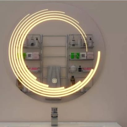 LED Bathroom Mirror with 3-in-1 Lighting, Round Shape, Touch Control