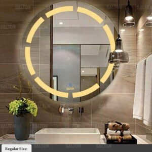 LED Bathroom Mirror with 3-in-1 Lighting, Round Shape, Touch Control