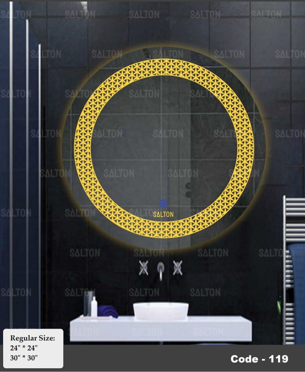 LED Bathroom Mirror with 3-in-1 Lighting, Round Shape, Touch Control