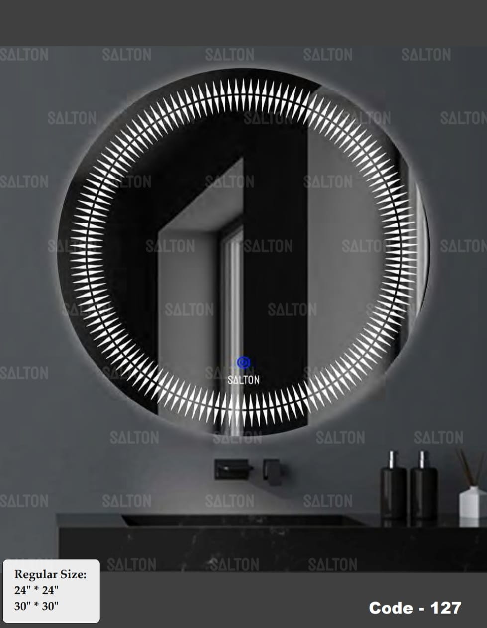 LED Bathroom Mirror with 3-in-1 Lighting, Round Shape, Touch Control