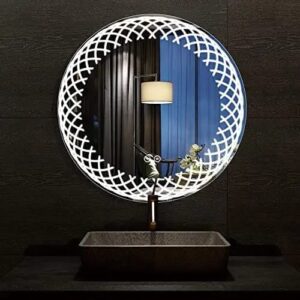 LED Bathroom Mirror with 3-in-1 Lighting, Round Shape, Touch Control