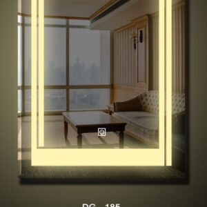 (18×24 Mirror Size), Wall Mount Rectangular Led Mirror for Bathroom & Bedroom, Mirror with Light, Touch Sensor Controlled with 3 Colour Lights and Brightness Adjustable