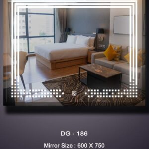 (18×24 Mirror Size), Wall Mount Rectangular Led Mirror for Bathroom & Bedroom, Mirror with Light, Touch Sensor Controlled with 3 Colour Lights and Brightness Adjustable