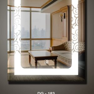 (18×24 Mirror Size), Wall Mount Rectangular Led Mirror for Bathroom & Bedroom, Mirror with Light, Touch Sensor Controlled with 3 Colour Lights and Brightness Adjustable