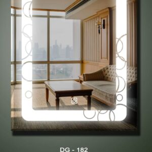 (18×24 Mirror Size), Wall Mount Rectangular Led Mirror for Bathroom & Bedroom, Mirror with Light, Touch Sensor Controlled with 3 Colour Lights and Brightness Adjustable
