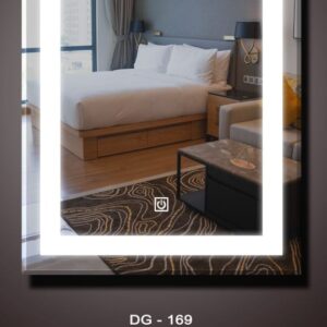 (18×24 Mirror Size), Wall Mount Rectangular Led Mirror for Bathroom & Bedroom, Mirror with Light, Touch Sensor Controlled with 3 Colour Lights and Brightness Adjustable