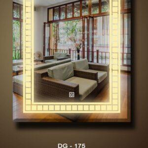 (18×24 Mirror Size), Wall Mount Rectangular Led Mirror for Bathroom & Bedroom, Mirror with Light, Touch Sensor Controlled with 3 Colour Lights and Brightness Adjustable