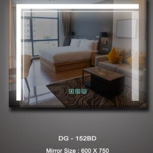 (18×24 Mirror Size), Wall Mount Rectangular Led Mirror for Bathroom & Bedroom, Mirror with Light, Touch Sensor Controlled with 3 Colour Lights and Brightness Adjustable