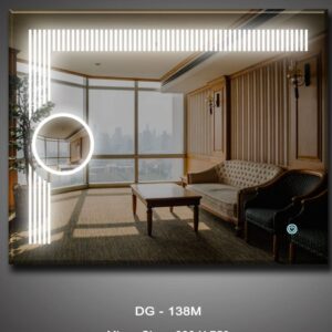 (18×24 Mirror Size), Wall Mount Rectangular Led Mirror for Bathroom & Bedroom, Mirror with Light, Touch Sensor Controlled with 3 Colour Lights and Brightness Adjustable