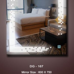 (18×24 Mirror Size), Wall Mount Rectangular Led Mirror for Bathroom & Bedroom, Mirror with Light, Touch Sensor Controlled with 3 Colour Lights and Brightness Adjustable