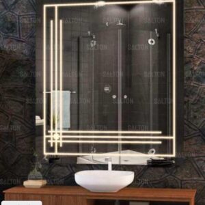 (18×24 Mirror Size), Wall Mount Rectangular Led Mirror for Bathroom & Bedroom, Mirror with Light, Touch Sensor Controlled with 3 Colour Lights and Brightness Adjustable